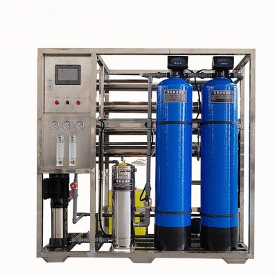 1TPH 2.1kW-380-415V 2xFRP 탱크 염기성 물 역오스모스식물