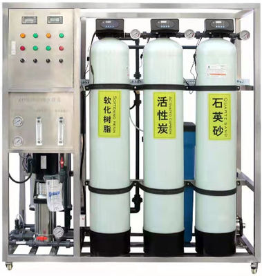 1TPH 2.1kW-380-415V 3xFRP 탱크 소금 물 역오스모스식물