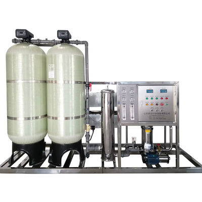 4TPH 5.5kW-380-415V 2xFRP 탱크 소금 물 역오스모스식물