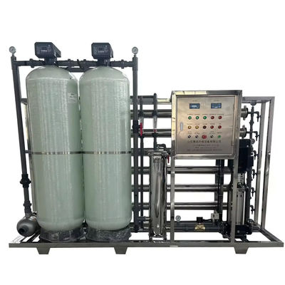 6TPH 7.9kW-380-415V 2xFRP 탱크 소금물 역오스모스식물