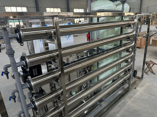 6TPH 7.9kW-380-415V 2xFRP 탱크 소금물 역오스모스식물