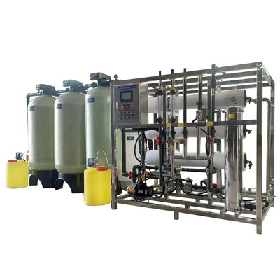 5TPH 7.4kW-380-415V 3xFRP 탱크 염기성 물 역오스모스식물