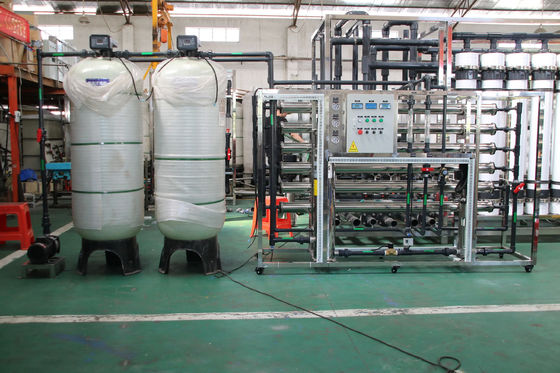 5TPH 7.4kW-380-415V 2xFRP 탱크 소금 물 역오스모스식물