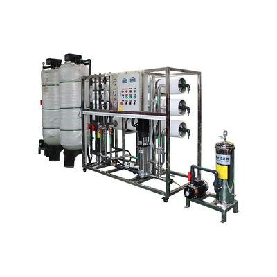 8TPH 14kW-380-415V 2xFRP 탱크 염기성 물 역오스모스식물