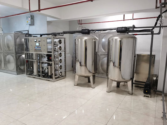 10TPH 19kW-380-415V 2xSS304 탱크 담수 역오스모스식물