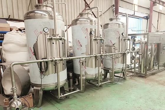 10TPH 19kW-380-415V 3xSS304 탱크 염기성 물 역오스모스식물