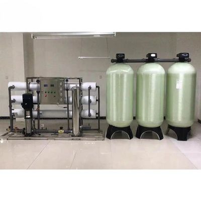 8TPH 14kW-380-415V 3xFRP 탱크 염기성 물 역오스모스식물