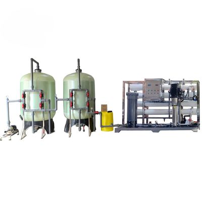 10TPH 19kW-380-415V FRP 탱크 소금 물 역오스모스식물