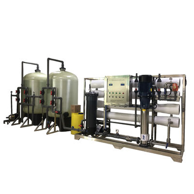 10TPH 19kW-380-415V FRP 탱크 소금 물 역오스모스식물