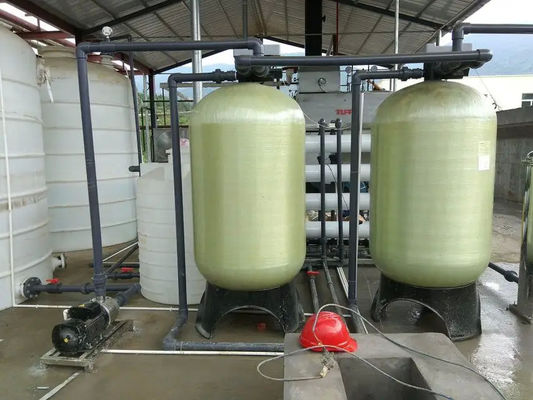 6TPH 7.9kW FRP 탱크 호박수 역오스모스식물 공장