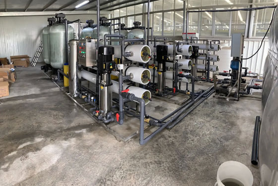 6TPH 7.9kW FRP 탱크 호박수 역오스모스식물 공장