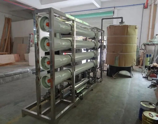 8TPH 14kW FRP 탱크 RO 산업용 자동차 식수 처리 기계 운영 상태 표시기와 함께