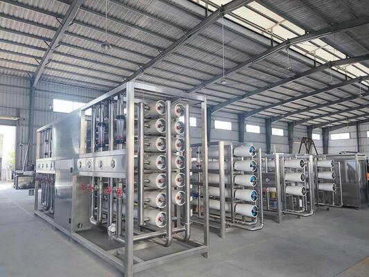 500L/H 용량 상업용 역삼투압 정수 시스템 (3개의 FRP 전처리 탱크 및 고순도 효율 포함)
