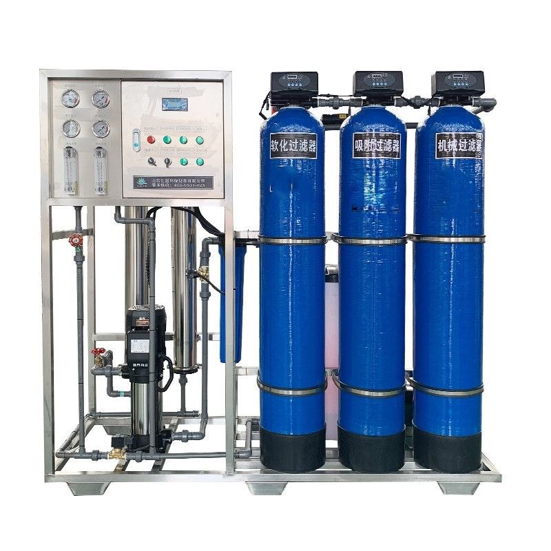 1.5TPH 3.0kW-380-415V 3xFRP 탱크 호박수 역오스모스식물