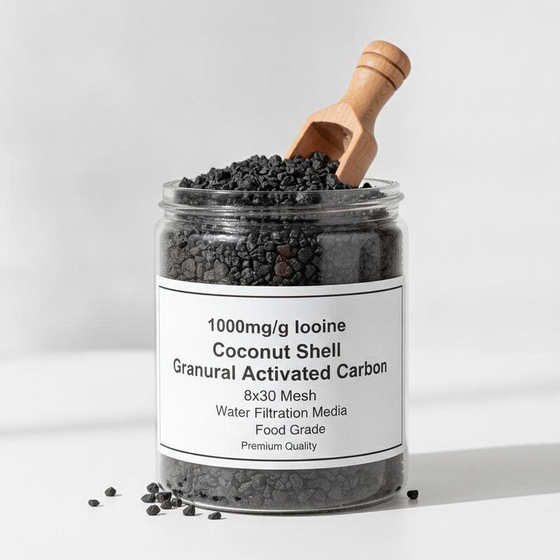 1000mg/g Iodine Coconut Shell Granular Activated Carbon 8x30 Mesh Water Filtration Media Food Grade
