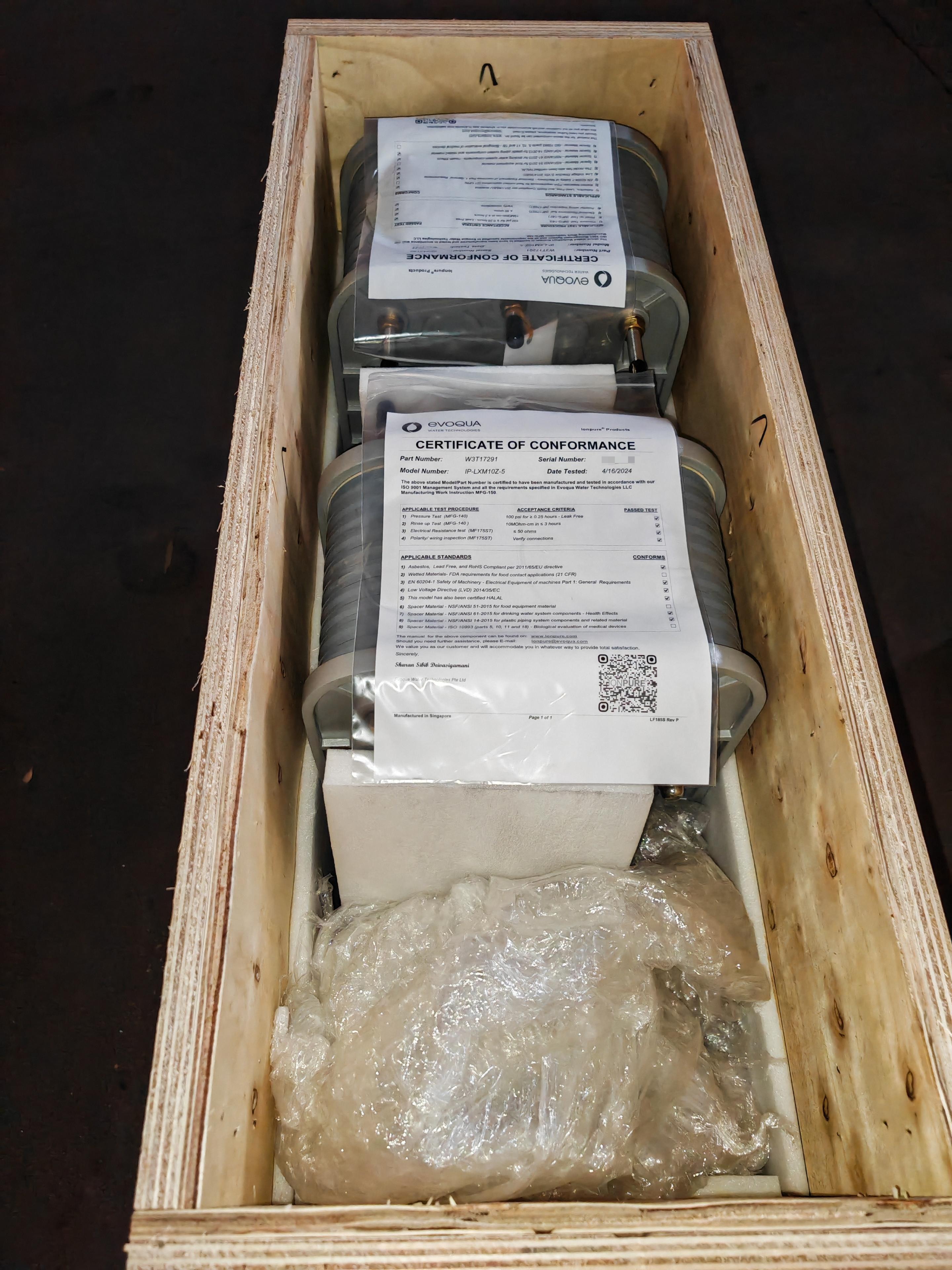 Cedi Module Failure Ionpure CEDI LX-Z IP-LXM10Z-5 고순도수 모듈